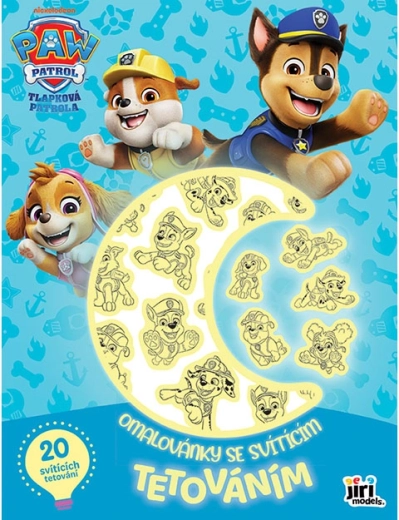 Malbuch mit leuchtenden Tattoos Paw Patrol