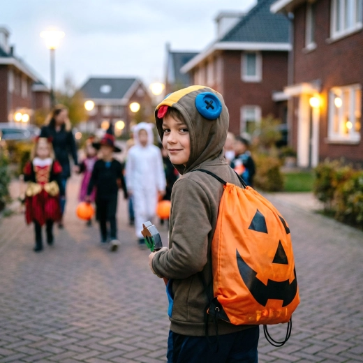 Halloween-Rucksack mit Kürbismotiv
