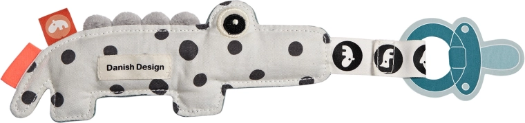 Done by Deer Schmusetuch mit Schnullerhalter Croco blau