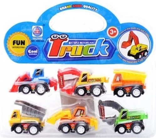 Set mit 6 Baustellenfahrzeugen