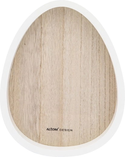 Dekorative Holzschale in Ei-Form 19,5 × 15,5 cm