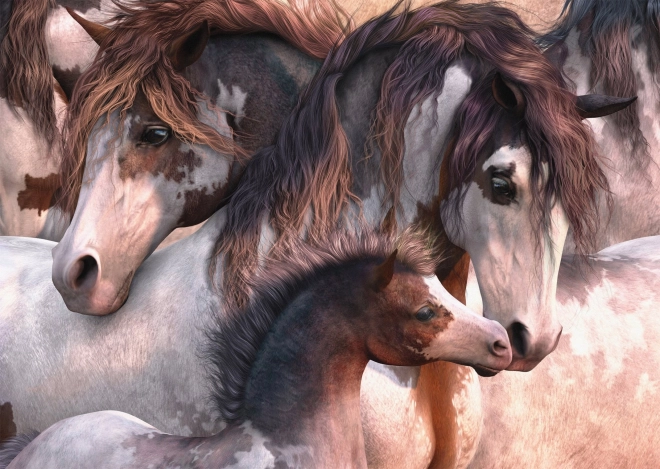 Puzzle Schmidt Pinto-Pferde 1000 Teile