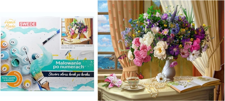 Malen nach Zahlen – Blumen in der Vase