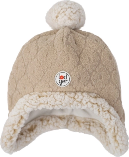 Lodger Fleece-Mütze Hatter Folklore beige 0–3 Monate