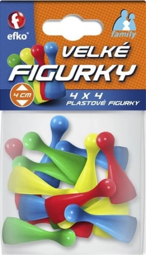 Efko Family große bunte Spielfiguren für Gesellschaftsspiele 16 Stk.