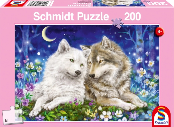 Puzzle Flauschige Wölfe 200 Teile