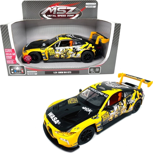 Metallmodell BMW M4 GT3 mit Licht und Sound im Maßstab 1:24
