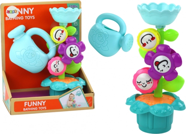 Kinderspielzeug für die Badewanne Blumen und Gießkanne bunt