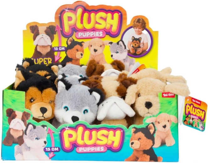 Plüsch-Sitzhund 15 cm