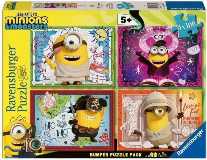 Ravensburger Puzzle Minions und Monster 4x100 Teile