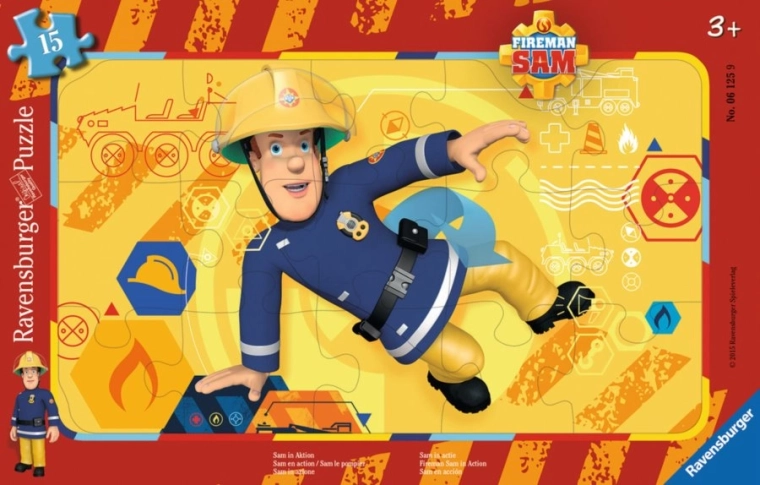 Puzzle mit 15 Teilen Feuerwehrmann Sam in Aktion