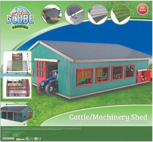 Stall mit Weide 75 × 61 × 29 cm