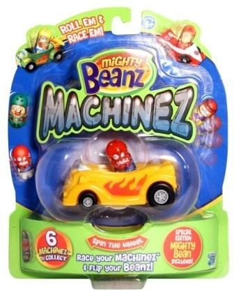 Mighty Beanz Machinez Rennwagen mit Sammelbohne
