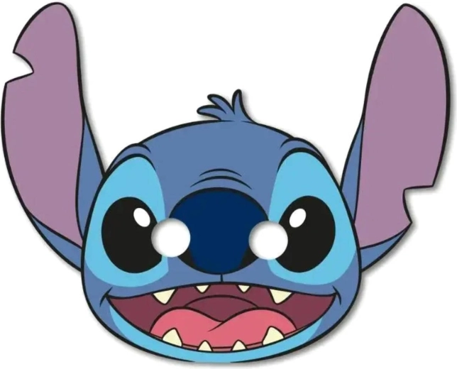 Karnevalsmaske (Gesichtsmaske) Stitch und Angel – Set 6 Stk.