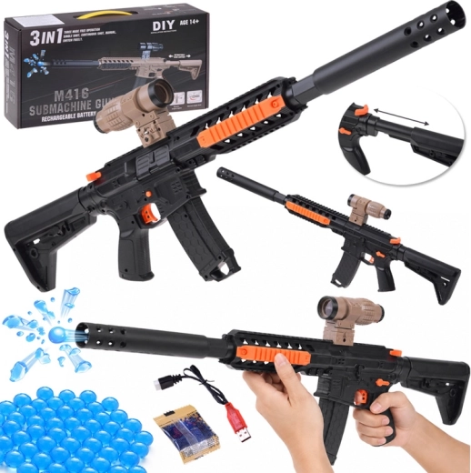 Gel Blaster M416 für Gelkugeln 3-in-1 mit Akku (DIY) – 1 Stück