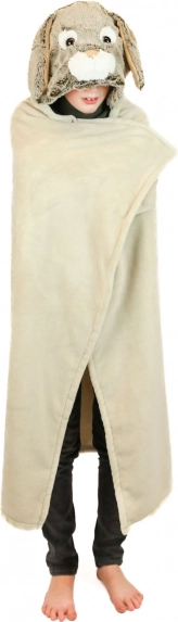 Wärmende Kapuzendecke Hase Cozy Noxxiez mit Pfoten-Taschen