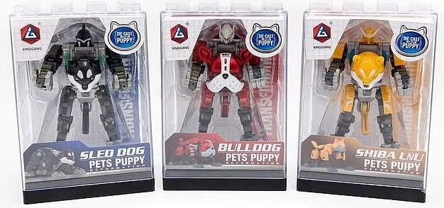 Roboterhund-Figur 8 cm (3 Varianten) – 1 Stück