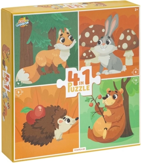 Puzzle Waldtiere 4in1 TOY UNIVERSE