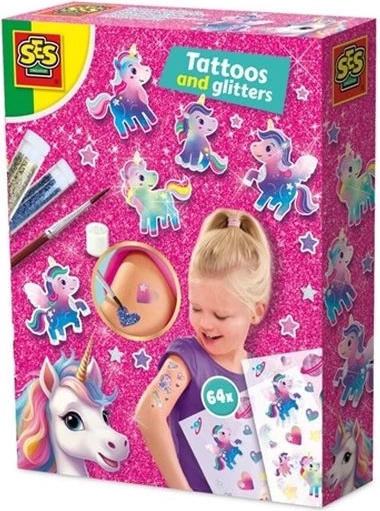 SES Creative Einhorn – Tattoos und Glitzer