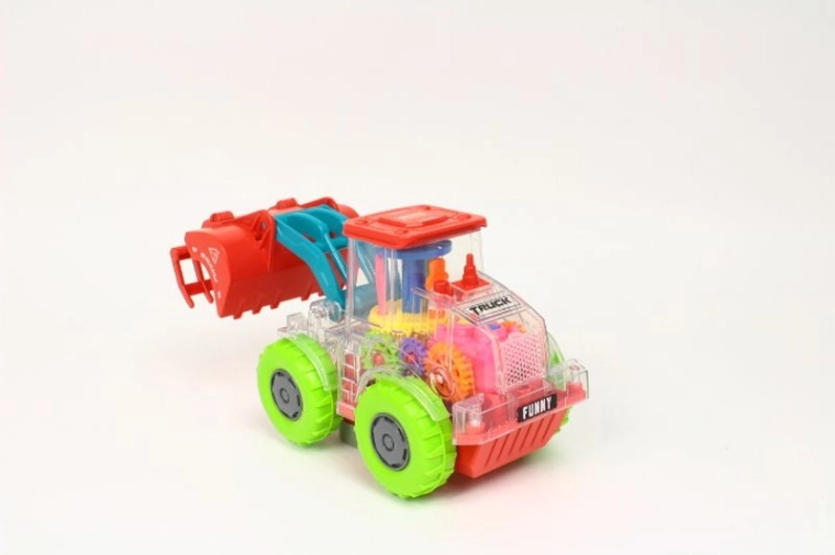 Transparenter batteriebetriebener Traktor für Kinder
