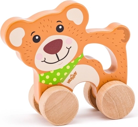 Woodyland Holz-Bärchen auf Rollen mit Griff