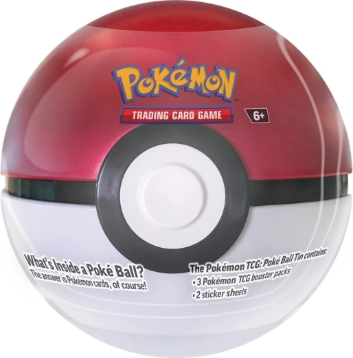 Pokémon TCG Blechdose Poké Ball Tin 2024 Reprint (3 Booster + Sticker) – 1 Stück