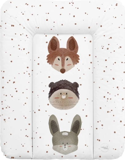 Ceba Baby weiche Wickelauflage für die Kommode Basic Cute Animals 50 × 70 cm