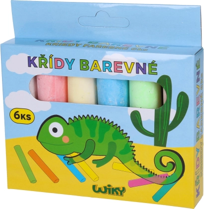 Bunte Gehwegkreiden rund 6 Stk.