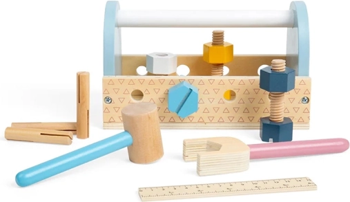 Bigjigs Toys Holz-Werkzeugset in Transportkiste