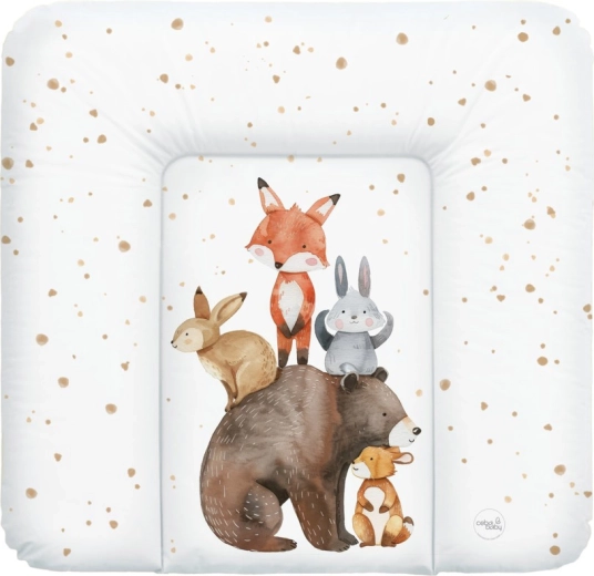 Ceba Baby weiche Wickelauflage Basic Forest Friends 75 × 72 cm
