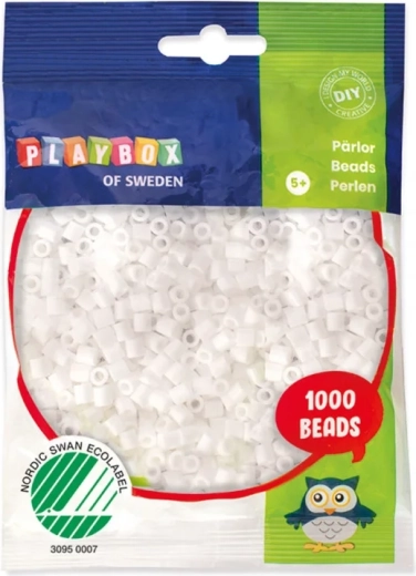 Playbox Bügelperlen weiß 1000 Stk.