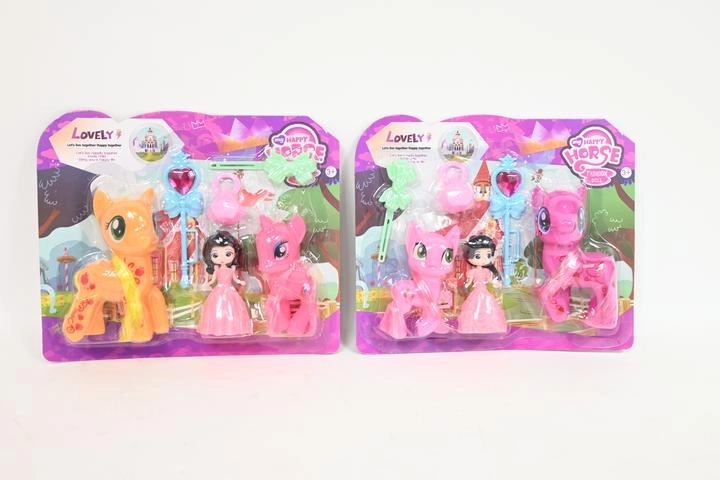 Mini-Pferde mit Puppe und Zubehör