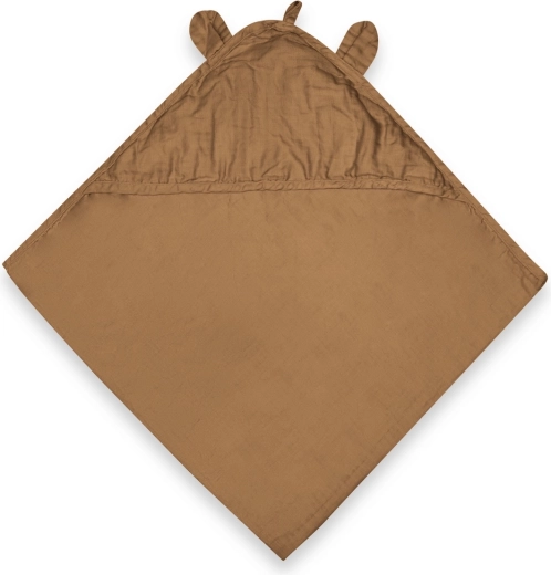 Nuuroo Danila Musselin-Babyhandtuch mit Kapuze Iced Coffee