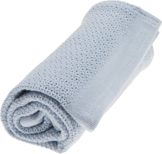 VINTER & BLOOM Decke aus Bio-Baumwolle Soft Grid True Blue