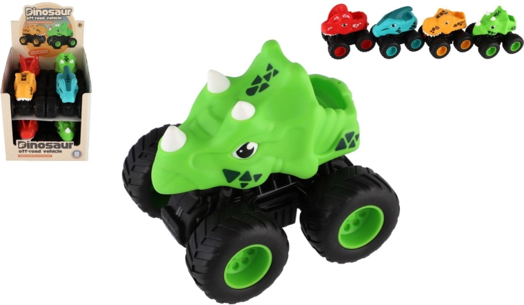 Geländewagen-Spielauto Offroad-Dinosaurier mit Schwungradantrieb