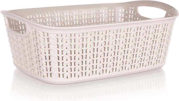Rattan-Korb aus Kunststoff 3 l, cremefarben 26,5 × 20 × 9,5 cm