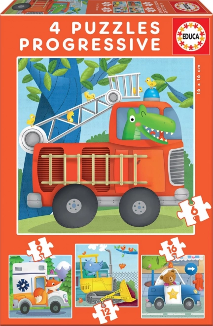 Educa Puzzle Tierretter 4-in-1 (6, 9, 12, 16 Teile)