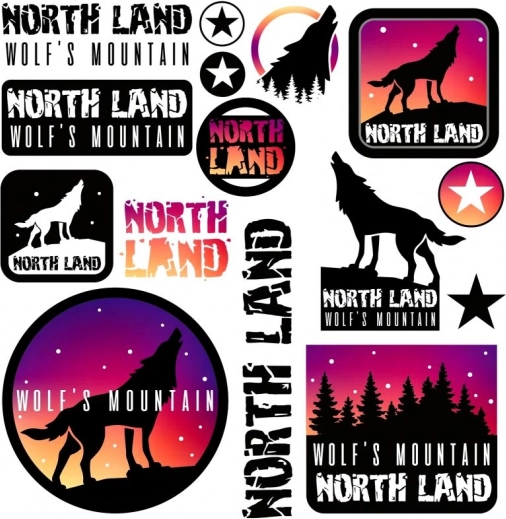 Bügelbilder – Wölfe 15 × 21 cm