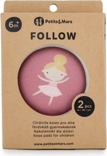 Petite&Mars elastische Knieschoner zum Krabbeln Follow Dusty Rose