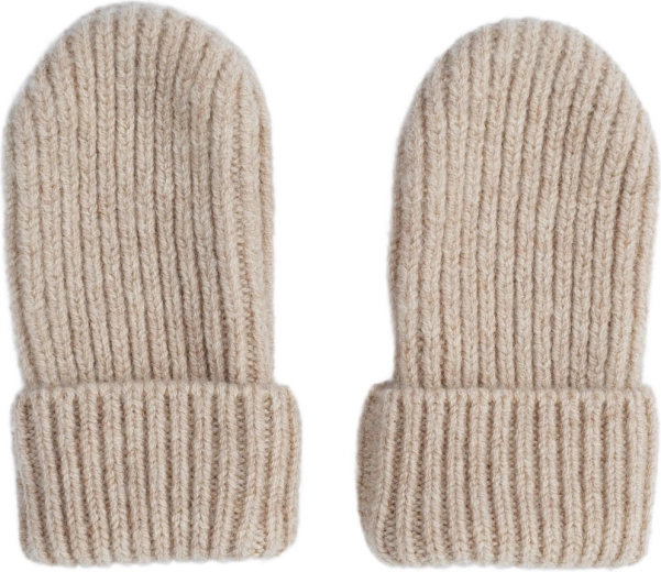 Lodger Merino-Strickhandschuhe beige 1–2 Jahre