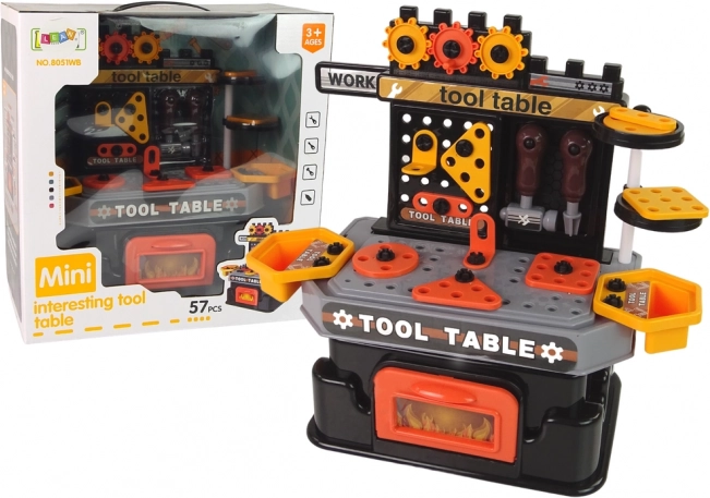 Kinder-Werkbank mit Werkzeug – 57 Teile