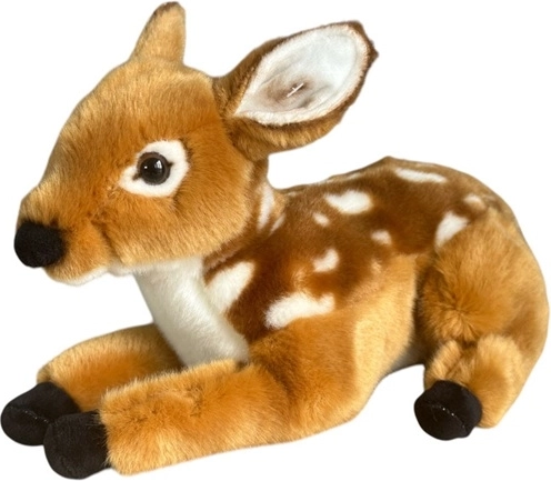 Plüsch-Reh in liegender Position, 28 cm