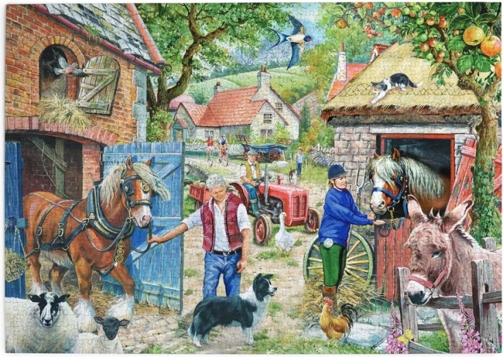 House of Puzzles Leben auf dem Bauernhof – Puzzle mit 1000 Teilen