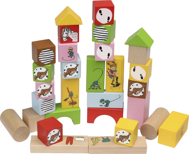 Holzbausteine Pippi Langstrumpf – Set 30 Stk.