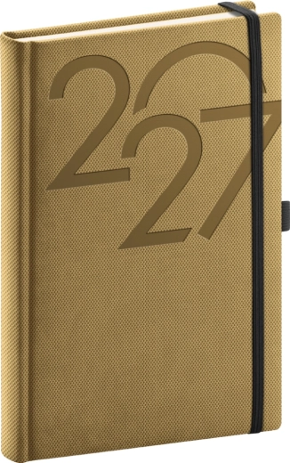 Notique Ajax Tageskalender 2027 goldfarben 15 × 21 cm