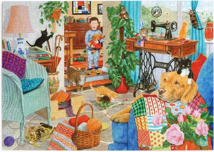 Puzzle House of Puzzles Katzenabenteuer, 1000 Teile