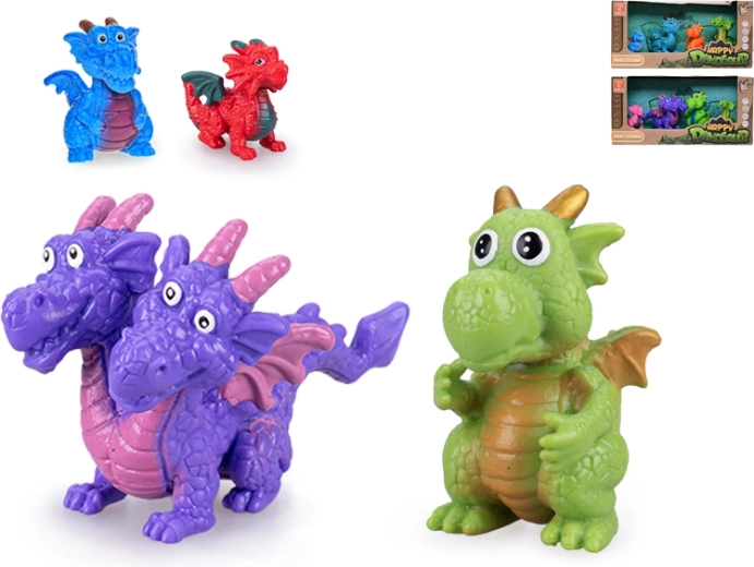 Set aus bunten Drachenfiguren 3,5–6 cm (4 Stk.)