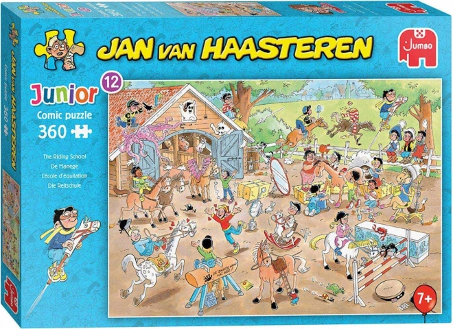 JUMBO Puzzle Jan van Haasteren Junior: Reitschule, 360 Teile