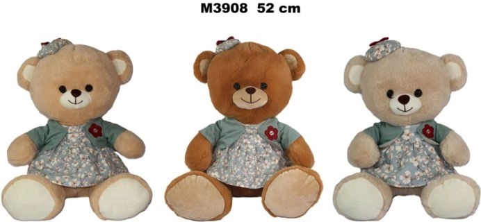 Plüschbär im Kleid 52 cm – 1 Stück