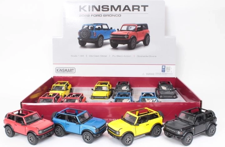 Ford Bronco Open Top 2022 – Metallmodell mit Pull-Back-Antrieb